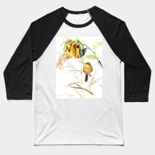 Yellowhammer and Sunflower Baseball T-Shirt